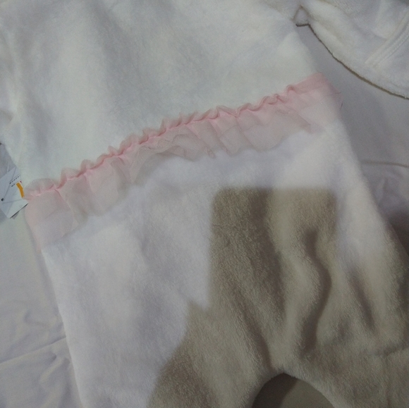 baby girls white fleece monkey bars onesie nwt - Picture 11 of 17